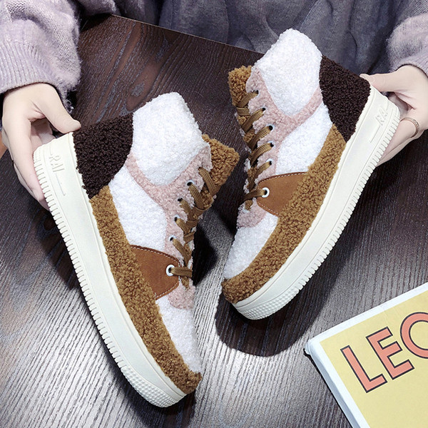 Adidasi de iarna de dama cu captuseala moale in mai multe culori