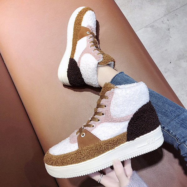 Adidasi de iarna de dama cu captuseala moale in mai multe culori