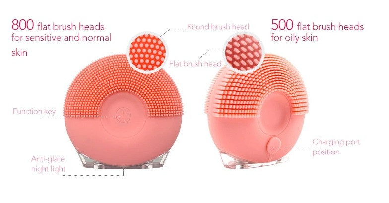 Силиконова почистваща четка за лице подходяща за ежедневна употреба