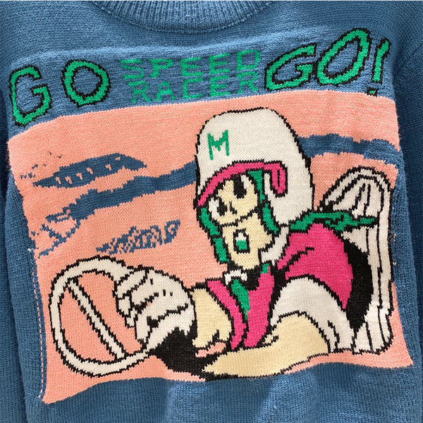 Casual γυναικείο πουλόβερ με οβάλ λαιμόκοψη σε μπλε και μαύρο χρώμα