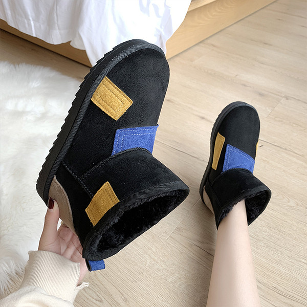 Cizme de iarnă de damă cu talpă plată și căptușeală moale