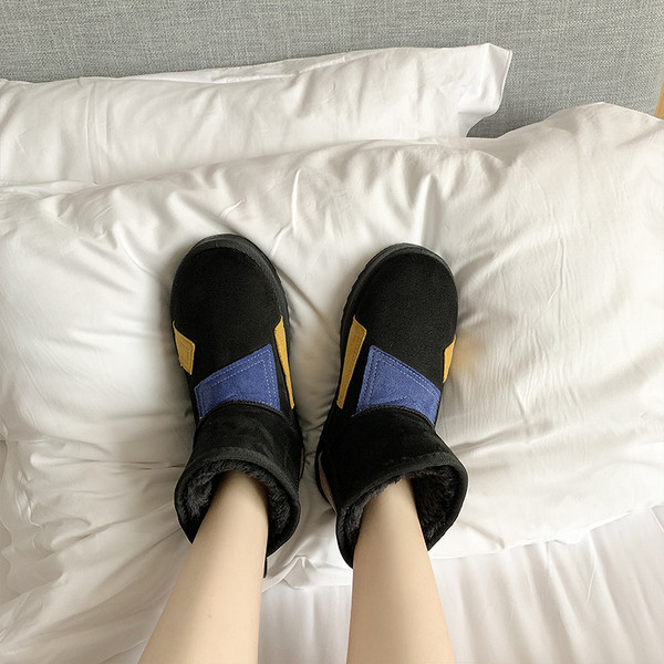 Cizme de iarnă de damă cu talpă plată și căptușeală moale