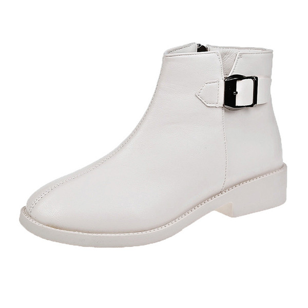 Cizme de dama din piele cu talpa plate in alb si negru