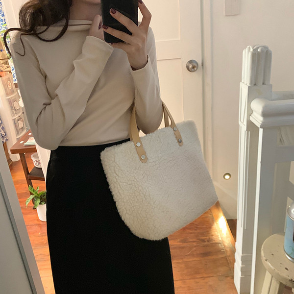 Αδιάβροχη καθημερινή τσάντα οικολογικό δερμάτινη με λαβή