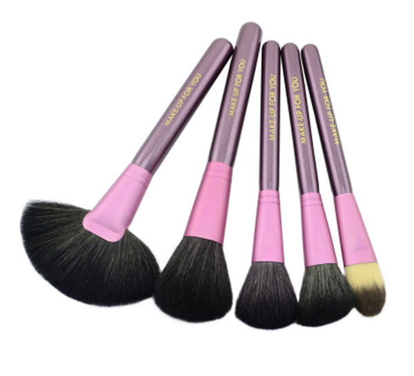 Σετ από 20 βούρτσες μακιγιάζ + θήκη αποθήκευσης σε μοβ χρώμα