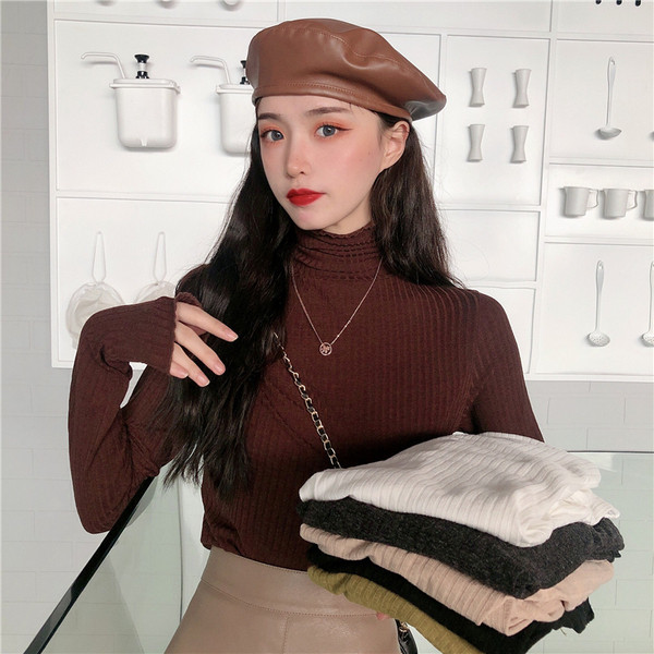 Γυναικείο σλιμ ζιβάνκο με μακριά μανίκια σε διάφορα χρώματα