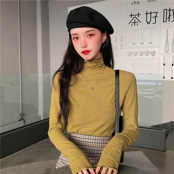 Γυναικείο σλιμ ζιβάνκο με μακριά μανίκια σε διάφορα χρώματα