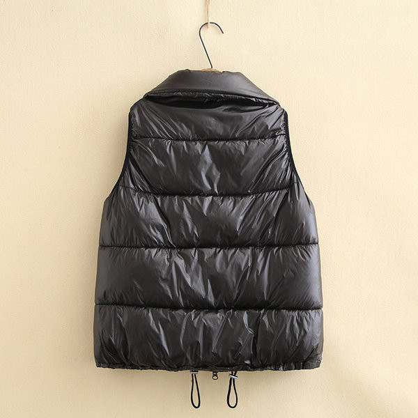 Vesta casual dama cu guler inalt si buzunare gri