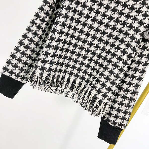 Γυναικεία καρό μπλούζα με κολάρο και κρόσσια