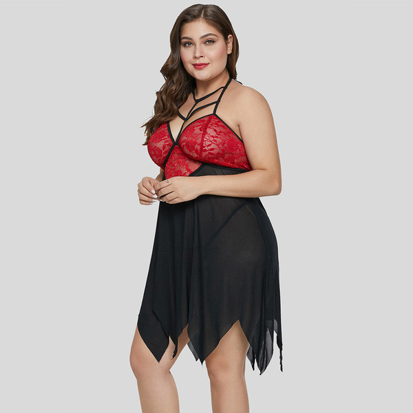 Γυναικείο νυχτικό με λεπτές λουρίδες και δαντέλα σε μαύρο χρώμα