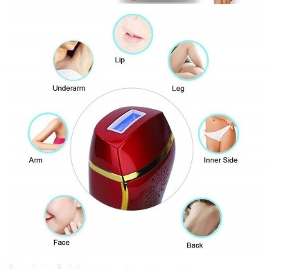 Σησκευή κατάλληλη για αποτρίχωση με λέιζερ του προσώπου και του σώματος σε κόκκινο χρώμα