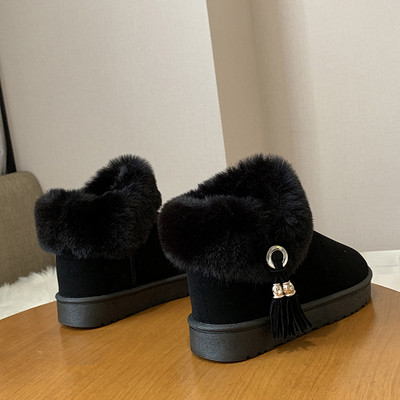 Női téli csizma puha béléssel és lapos talppal