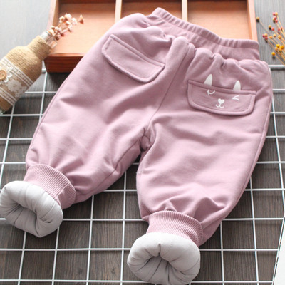 Alkalmi gyereknadrág rátéttel lányoknak fekete, szürke, lila és rózsaszín színekben