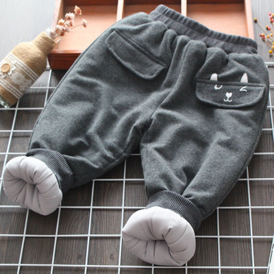 Alkalmi gyereknadrág rátéttel lányoknak fekete, szürke, lila és rózsaszín színekben