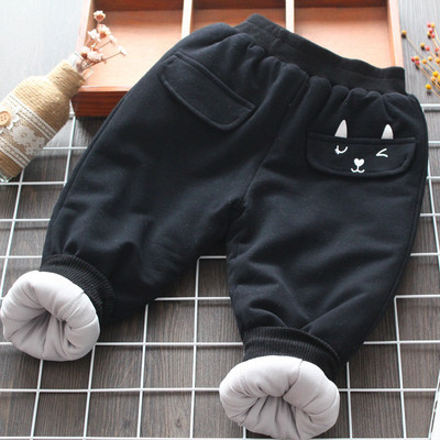 Alkalmi gyereknadrág rátéttel lányoknak fekete, szürke, lila és rózsaszín színekben