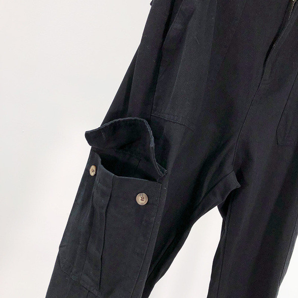 Ellentmondásos-alkalmi női nadrág fekete zsebekkel