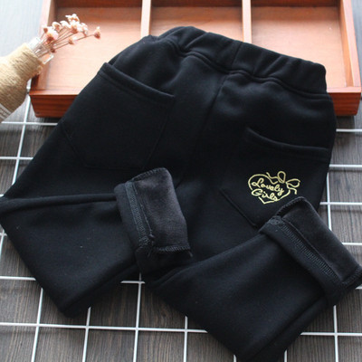 Új modell gyerek sportnadrág hímzéssel és zsebekkel lányoknak