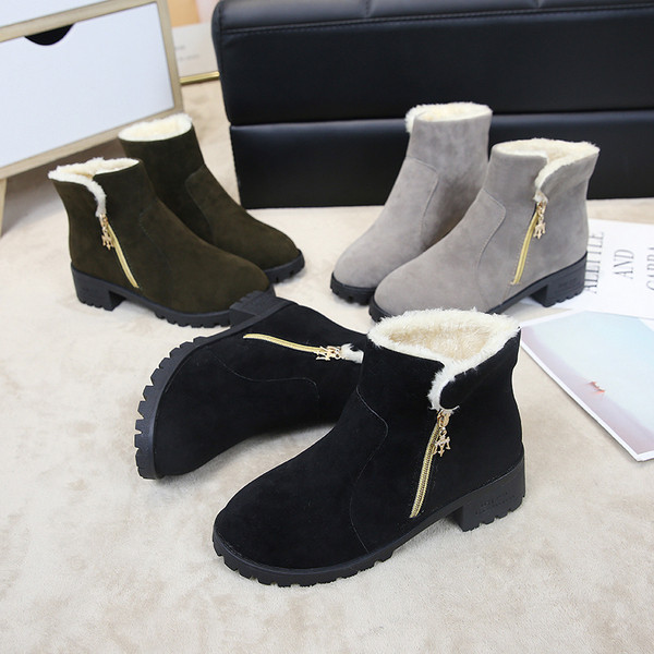 Női alkalmi velúr csizma puha béléssel