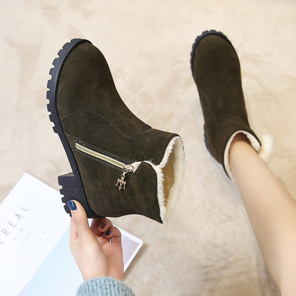 Női alkalmi velúr csizma puha béléssel