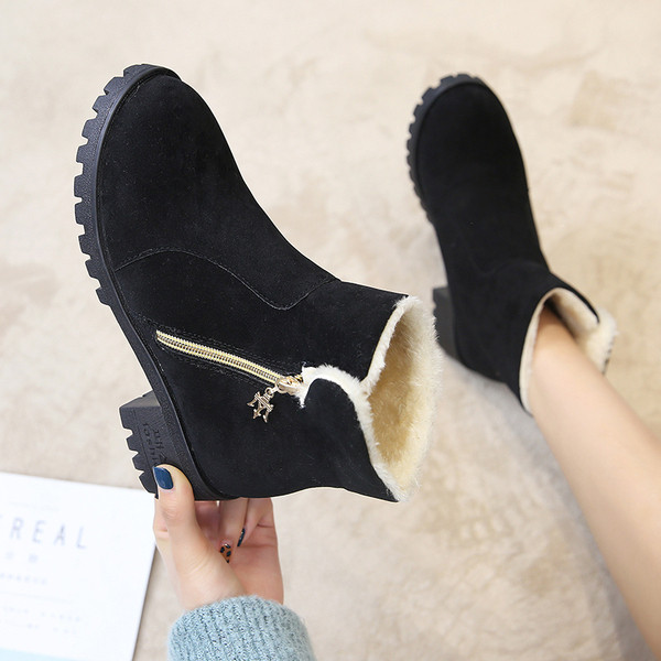 Női alkalmi velúr csizma puha béléssel