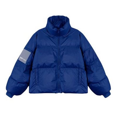 ÚJ modell női téli kabát magas gallérral fehér, kék és rózsaszín színekben