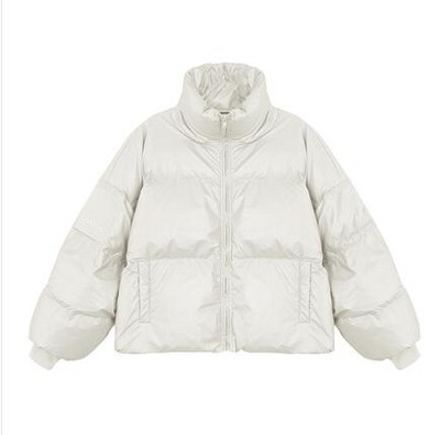 ÚJ modell női téli kabát magas gallérral fehér, kék és rózsaszín színekben