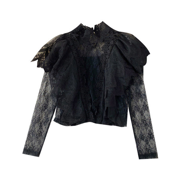 Modern női csipkeblúz - fehér és fekete színben