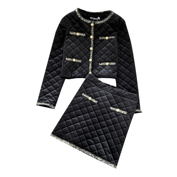 Modern női szett két részből - fekete és bézs színben