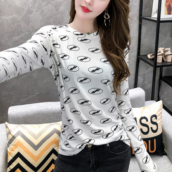 Női alkalmi blúz kerek nyakkivágással, fehér és fekete színben