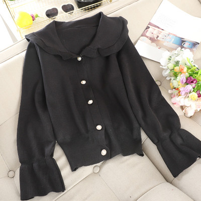 Μοντέρνα γυναικεία ζακέτα με κουμπιά και μακριά μανίκια σε διάφορα χρώματα