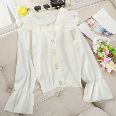 Μοντέρνα γυναικεία ζακέτα με κουμπιά και μακριά μανίκια σε διάφορα χρώματα