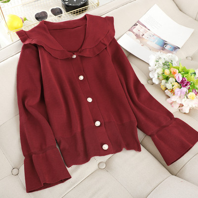 Μοντέρνα γυναικεία ζακέτα με κουμπιά και μακριά μανίκια σε διάφορα χρώματα