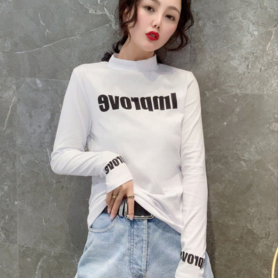 Női alkalmi blúz neon felirattal