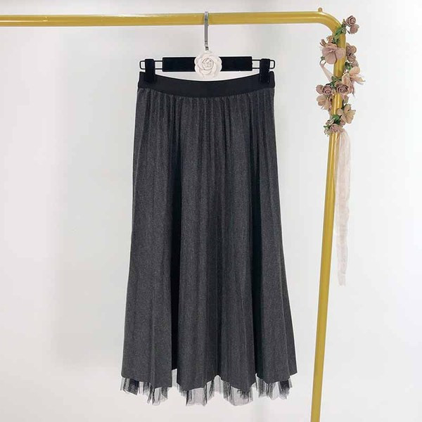 Női hosszú rakott szoknya tüll béléssel