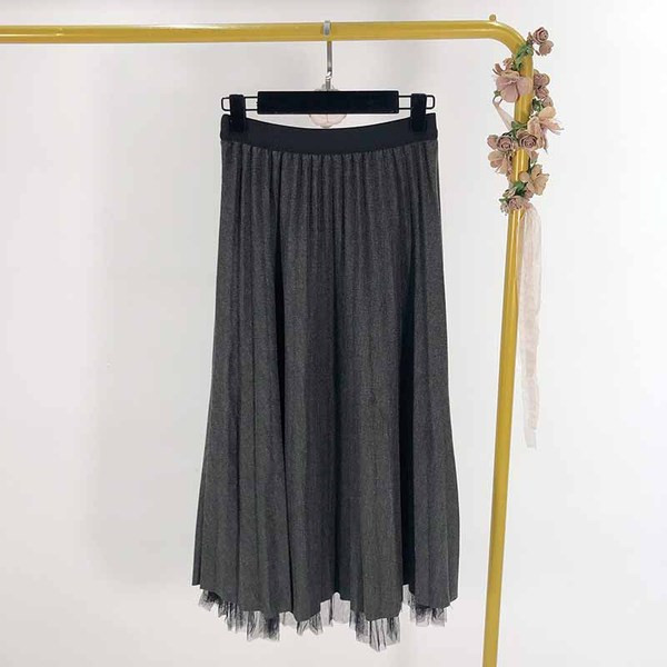 Női hosszú rakott szoknya tüll béléssel