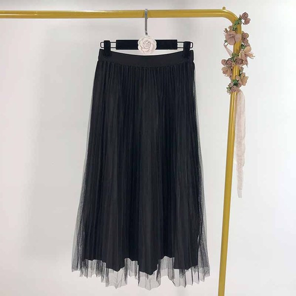 Női hosszú rakott szoknya tüll béléssel