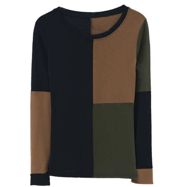 Női blúz kerek nyakkivágással, két színben