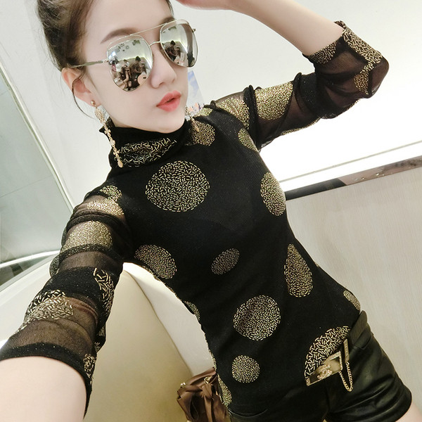 Fényes hatású modern női blúz több színben