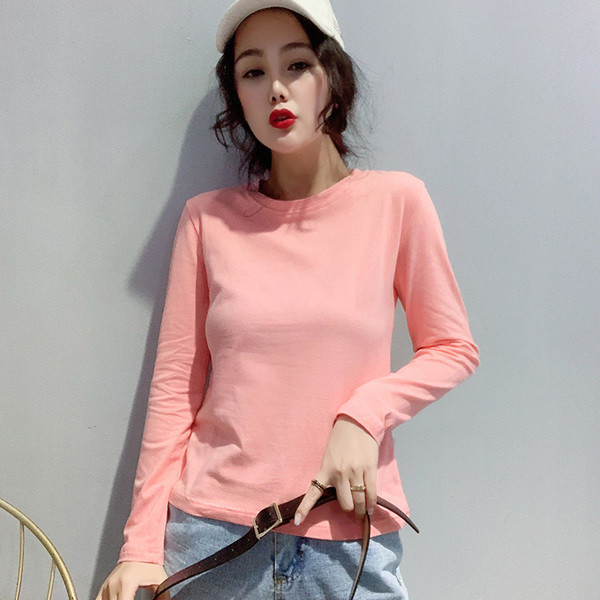 Γυναικεία casual μπλούζα με στρογγυλό λαιμόκοψη σε διάφορα χρώματα