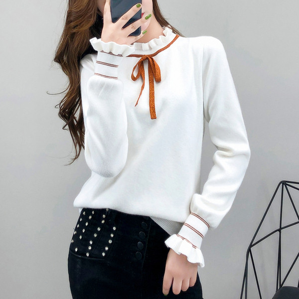 Bluza de toamna de dama cu cravata in mai multe culori