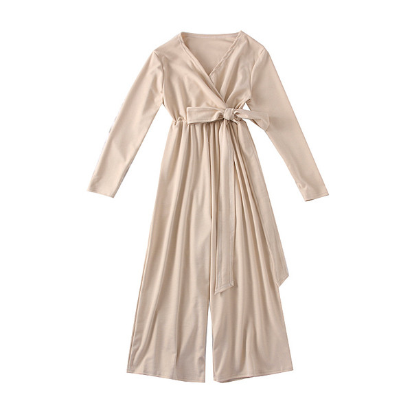 Modern női overál spitz nyakkivágással - több színben