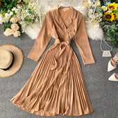 Modern női ruha övvel több színben