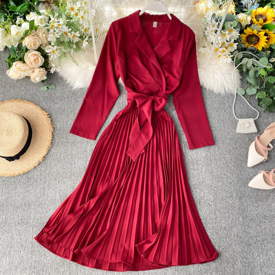 Modern női ruha övvel több színben