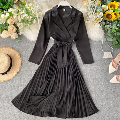 Modern női ruha övvel több színben