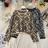 Μοντέρνο γυναικείο πουλόβερ με στρογγυλό λαιμόκοψη σε τρία χρώματα