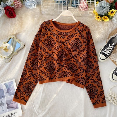 Μοντέρνο γυναικείο πουλόβερ με στρογγυλό λαιμόκοψη σε τρία χρώματα