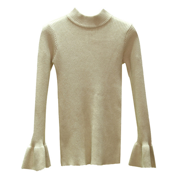 Μοντέρνο γυναικείο πουλόβερ με κεντήματα σε μαύρο, λευκό, μπεζ και καφέ χρώμα