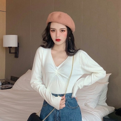 Γυναικεία casual μπλούζα με λαιμόκοψη σε πολλά χρώματα