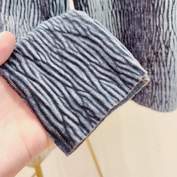 Stílusos női bársony blúz V-nyakkal, három színben