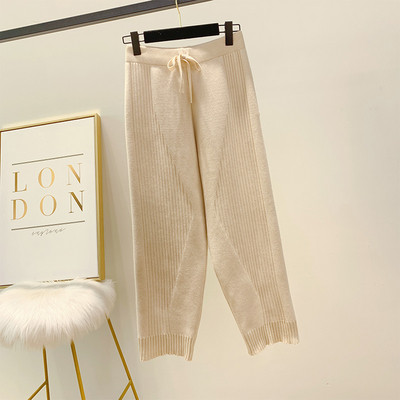 Casual γυναικείο παντελόνι  με ψηλή μέση σε τέσσερα χρώματα